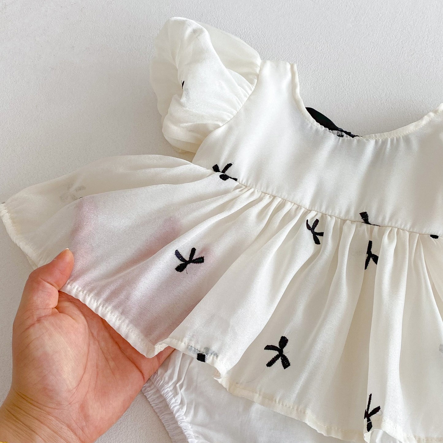 Bow tie romper dress