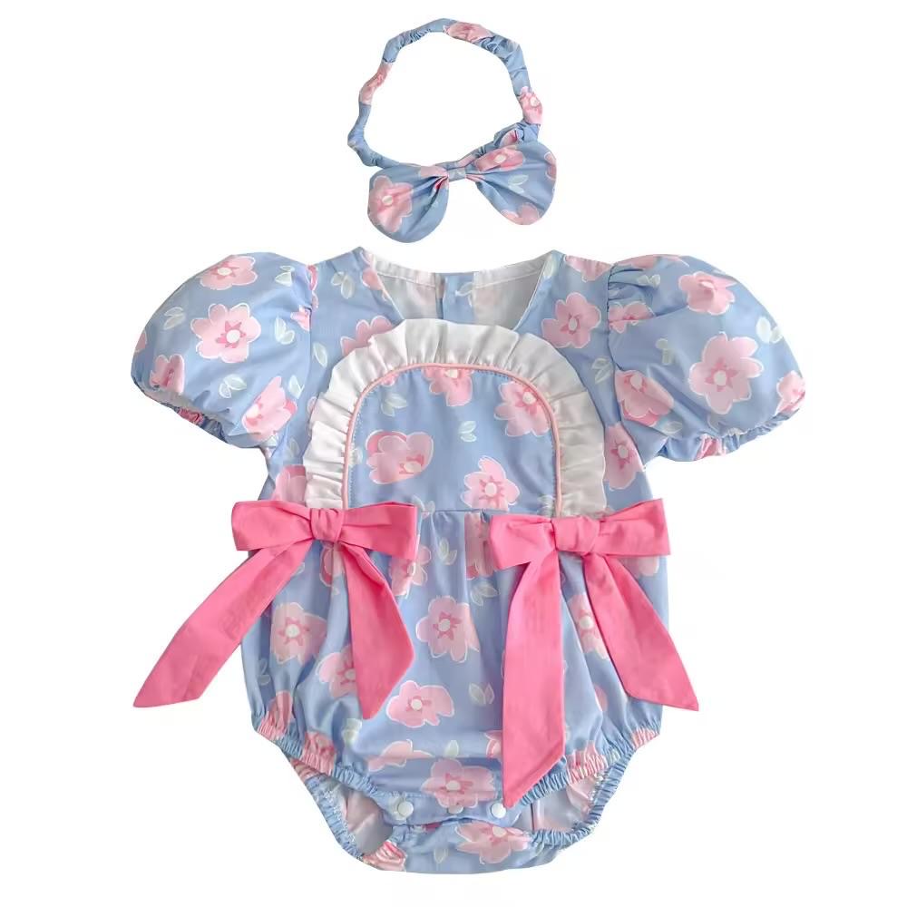 Rainbow frill romper