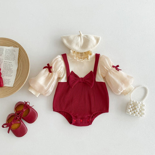 Rome red romper