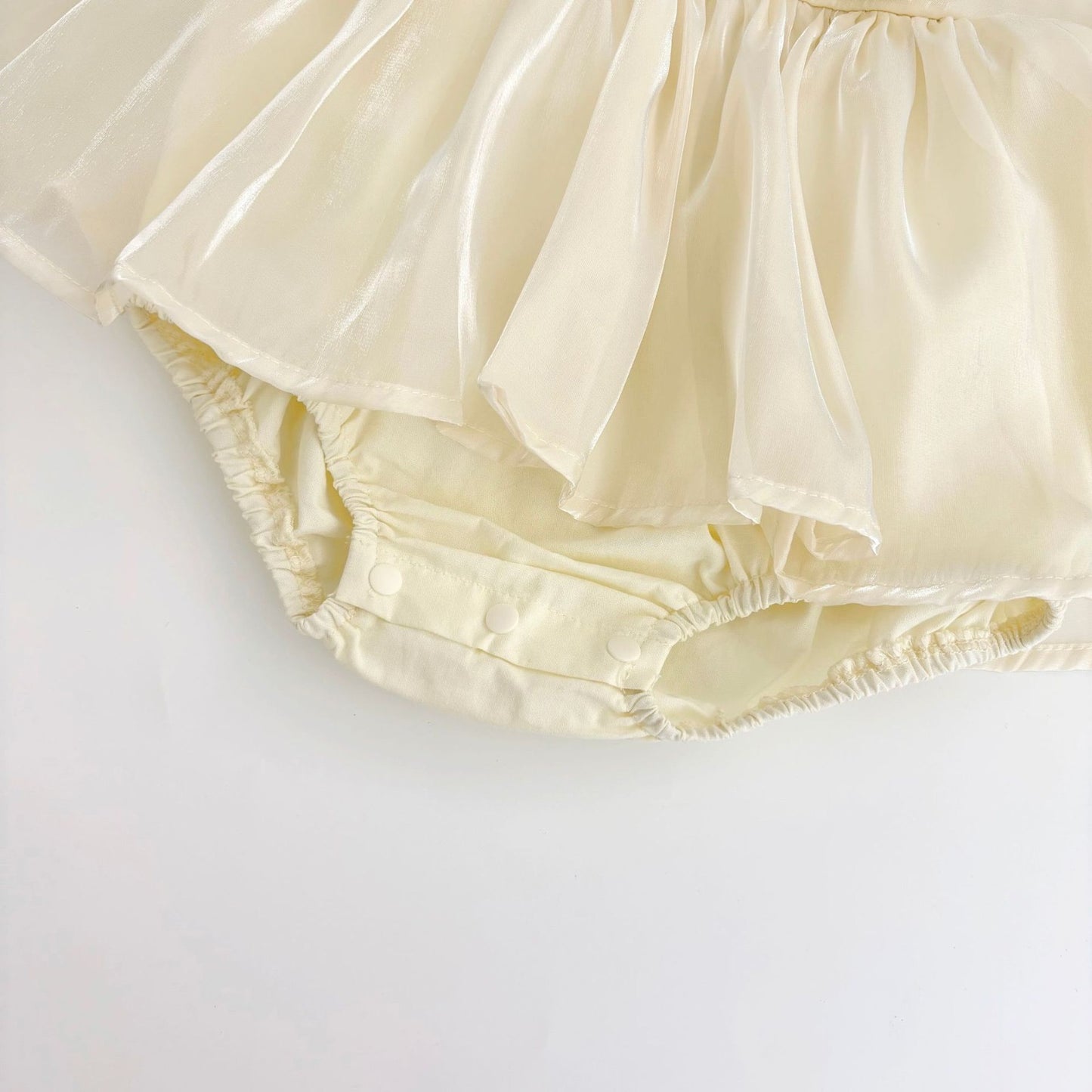 Gloss bow romper dress