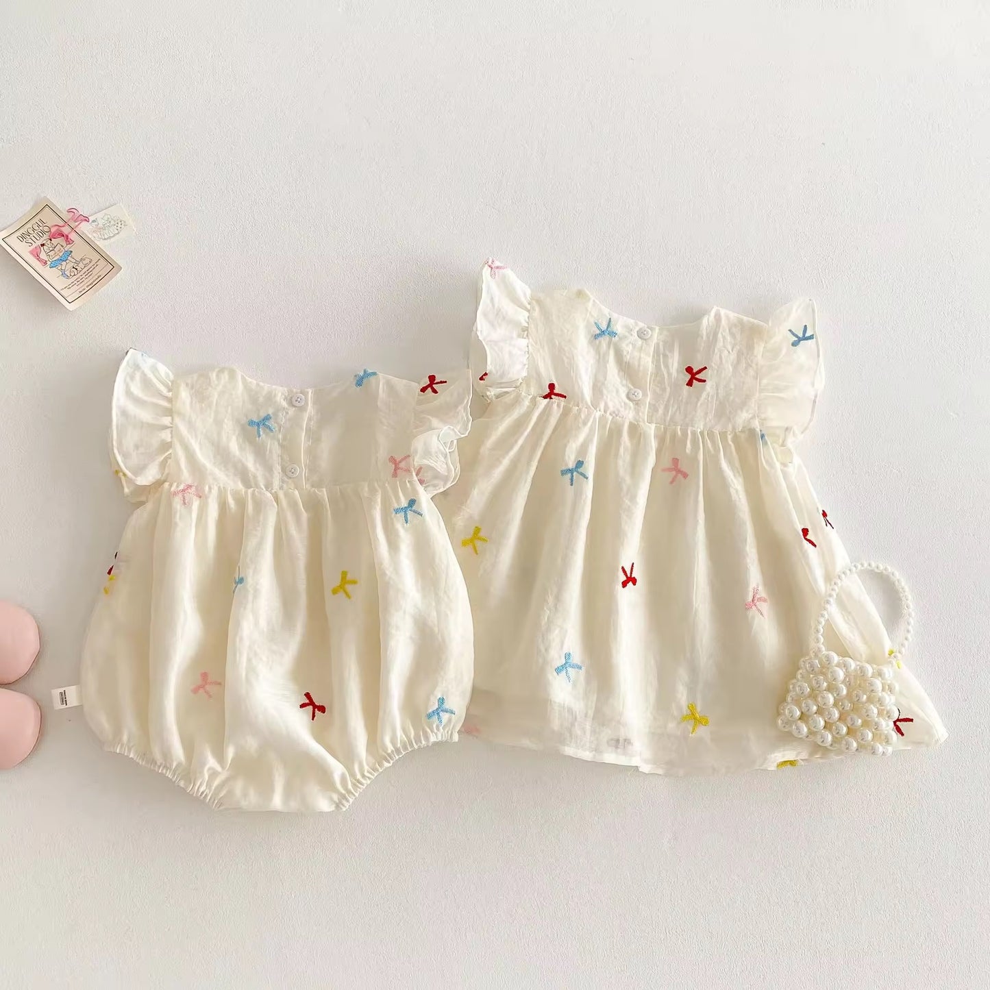 Multi Bow Romper/ Dress