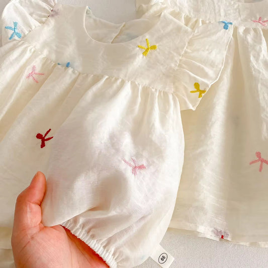 Multi Bow Romper/ Dress