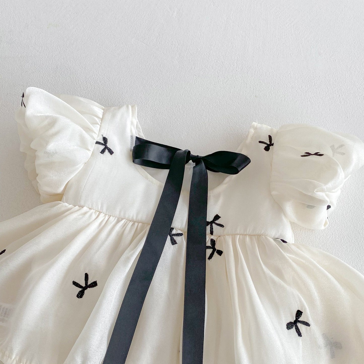 Bow tie romper dress