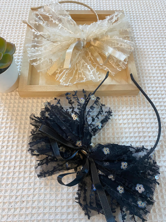 Sheer bow Hair band