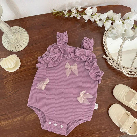 Bow frill romper