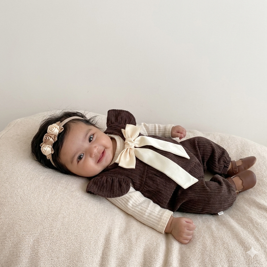 Bow coff romper