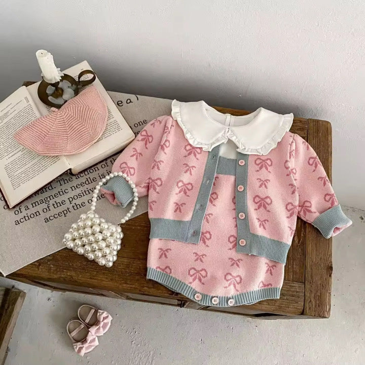 Knit pink set