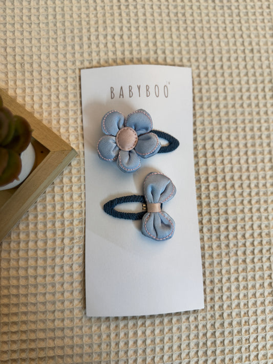 Puff stitch clip set