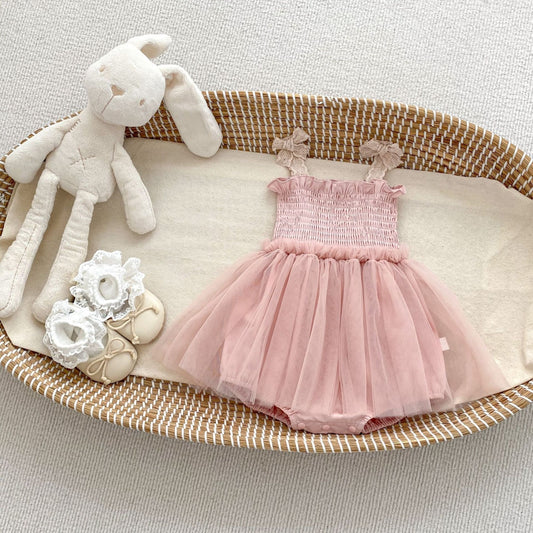 Janet bow tulle dress