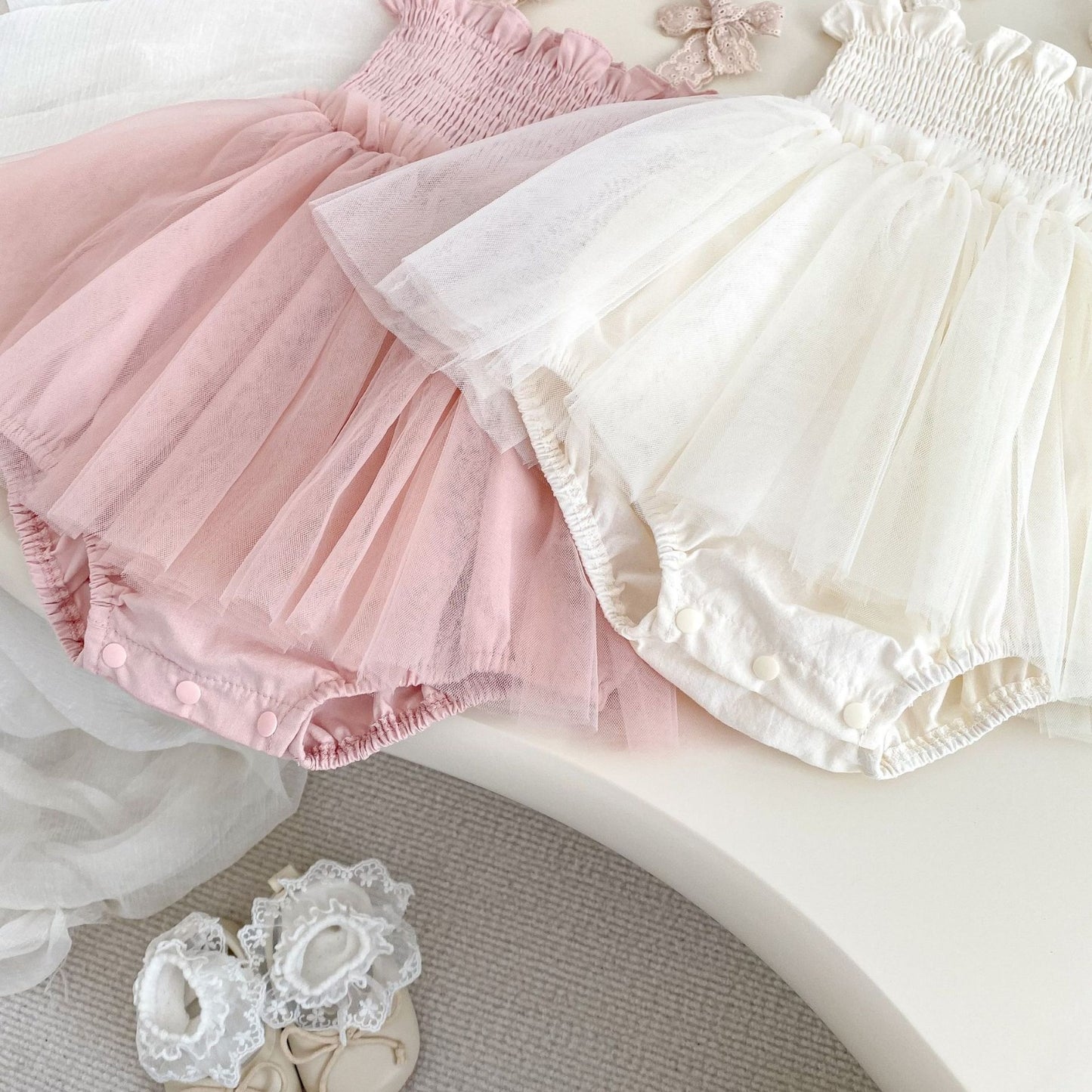 Janet bow tulle dress