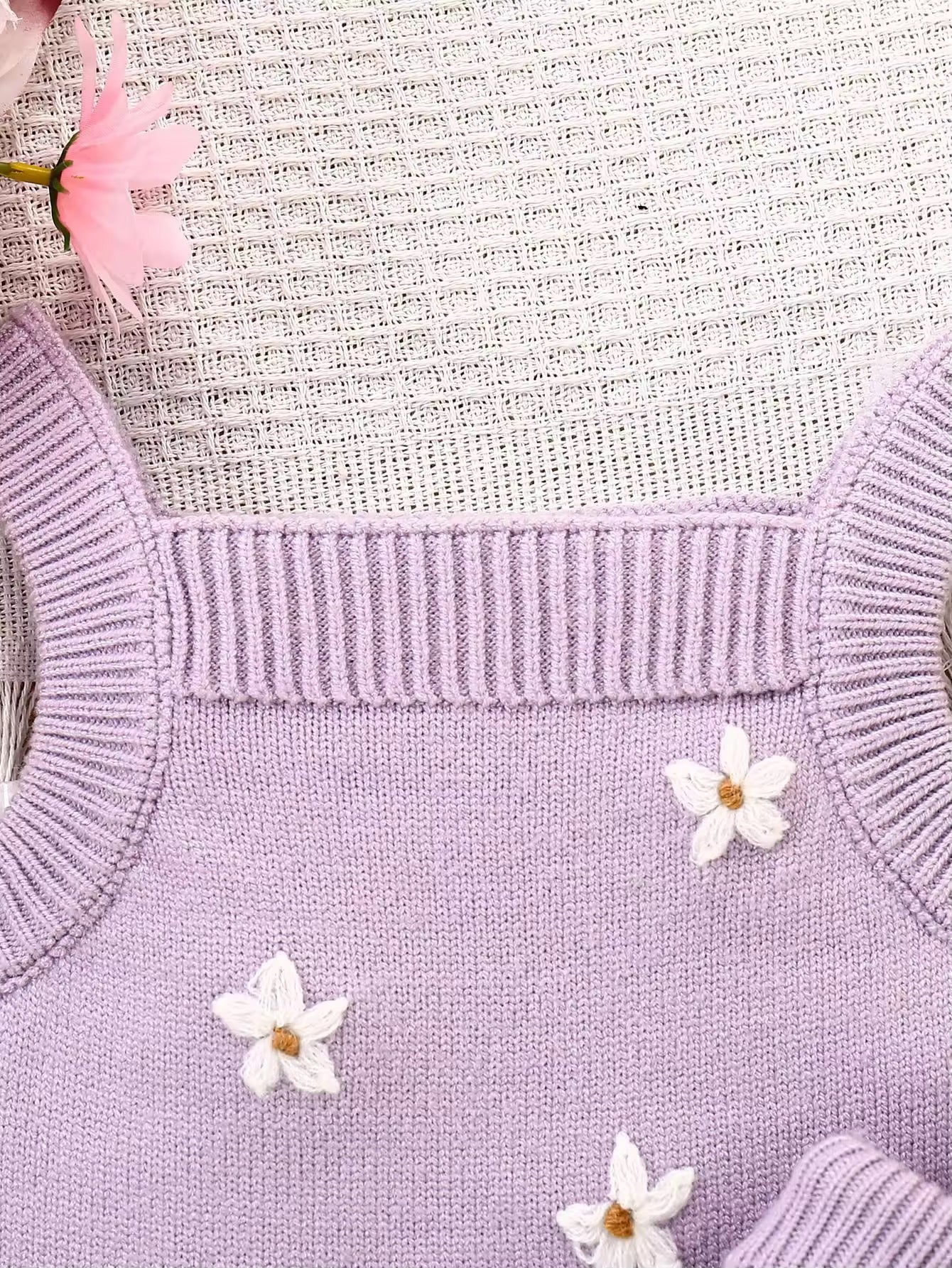 Laven flower knit set