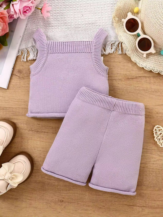 Laven flower knit set