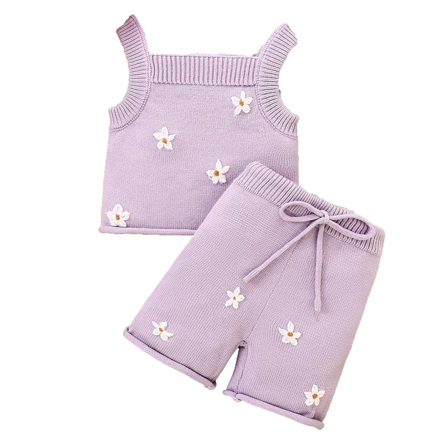Laven flower knit set