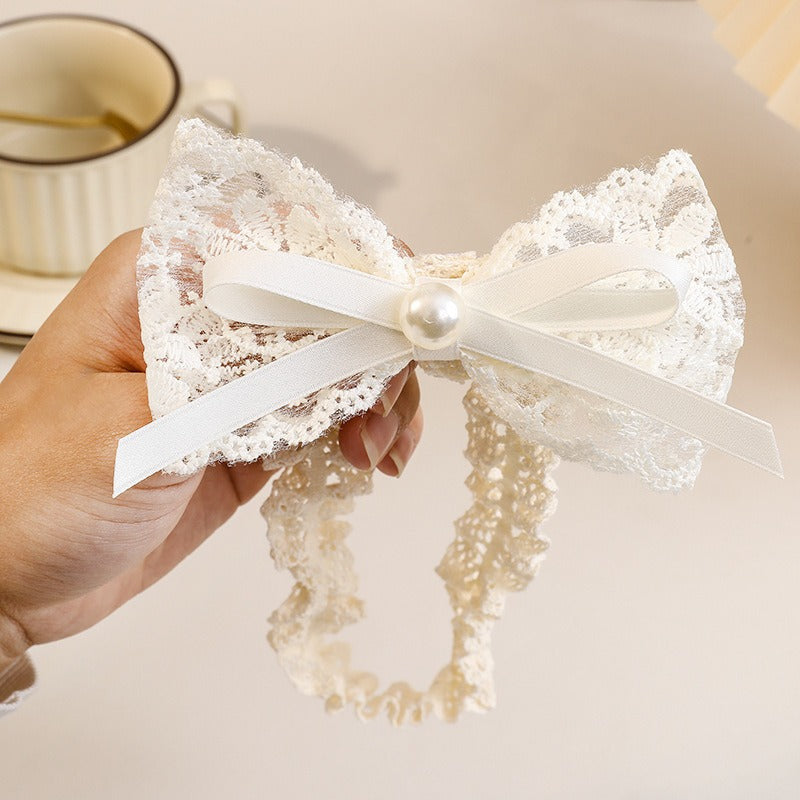 Pearl bow head band