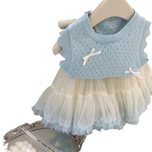 Scallo knit tulle set