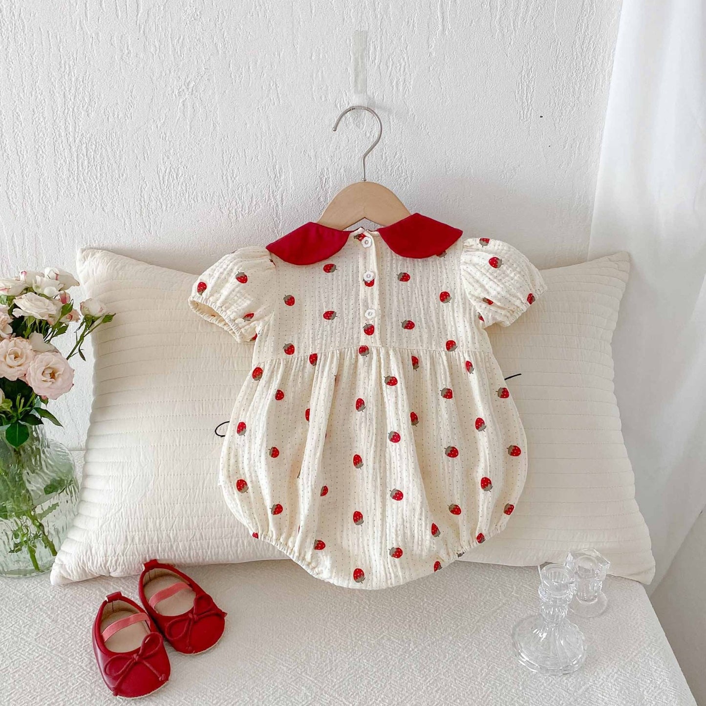 Berry bow romper