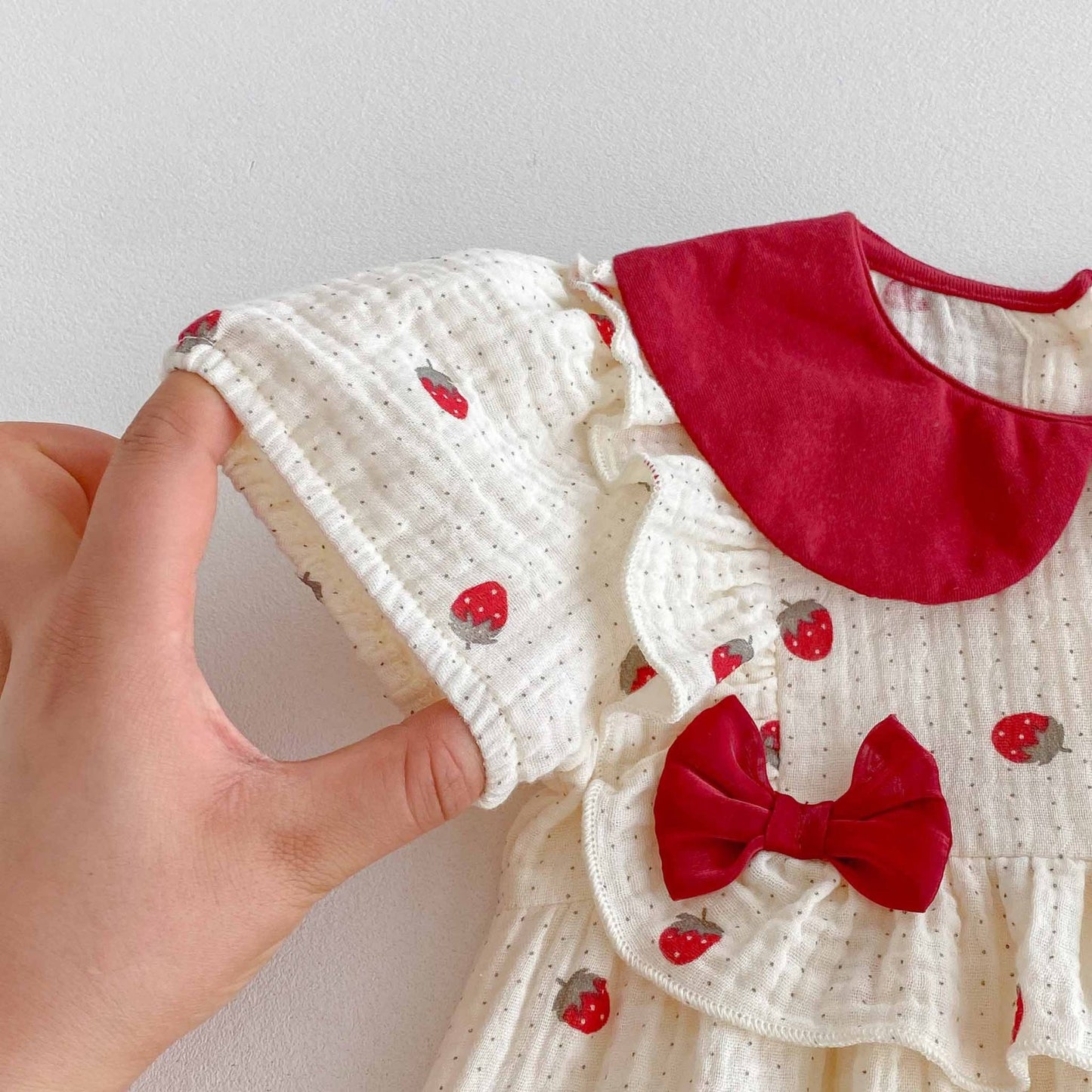 Berry bow romper