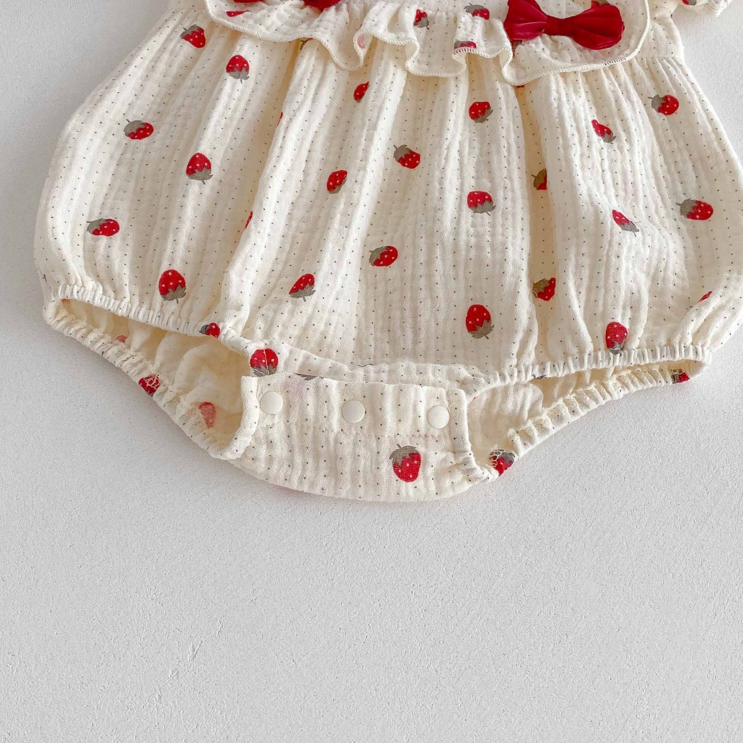 Berry bow romper