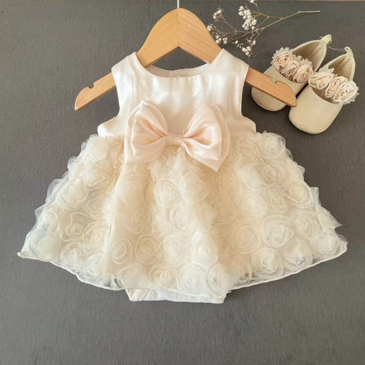 Rozy bow romper dress