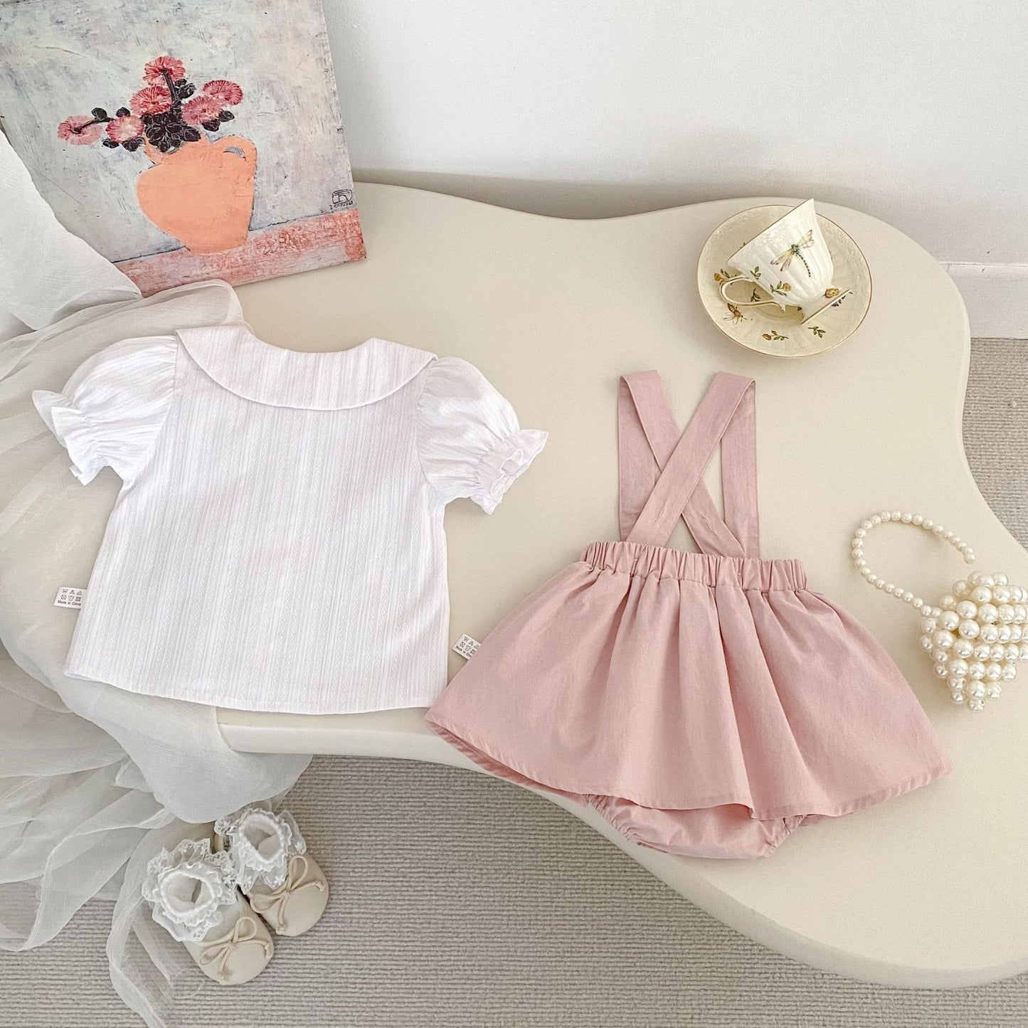 Luna bunny suspender set