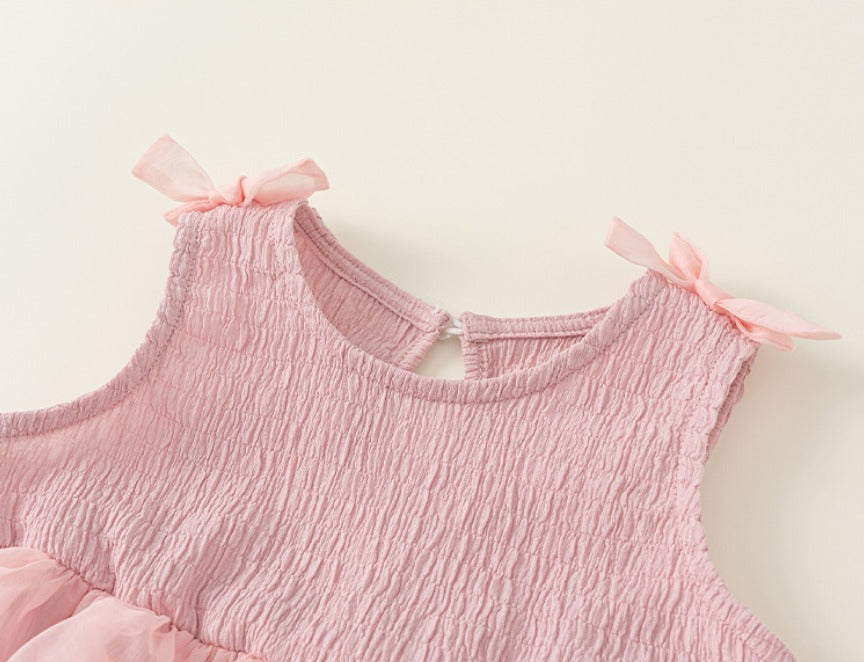 Grizzly bow romper dress