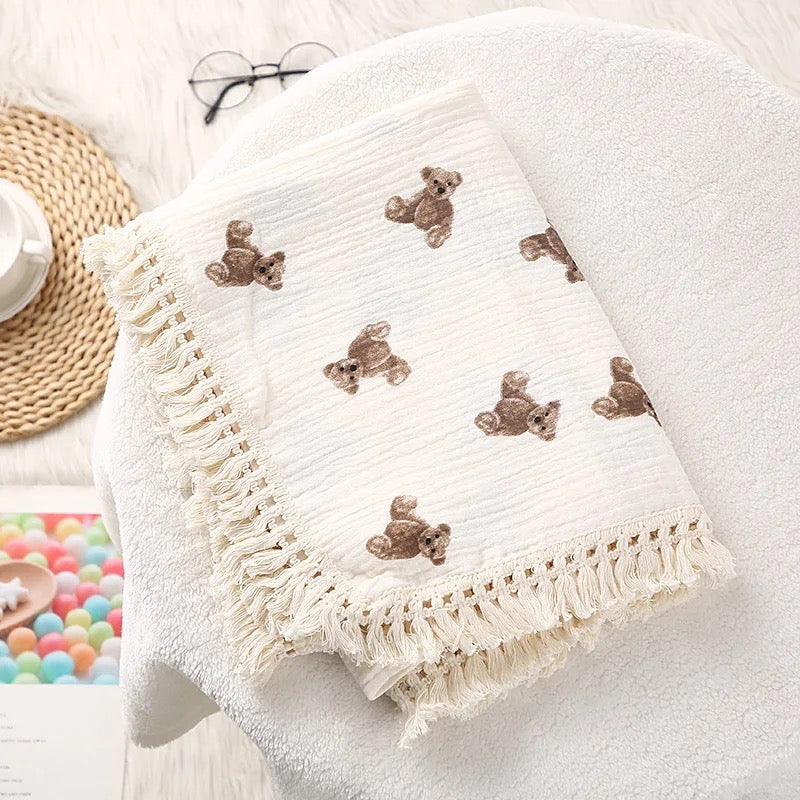 Baby tassel blanket