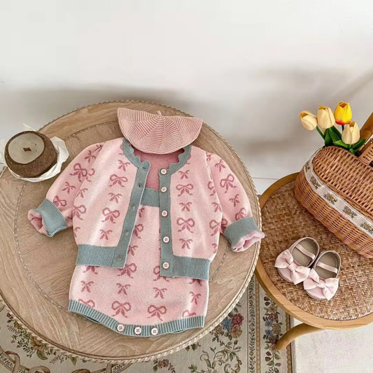 Knit pink set
