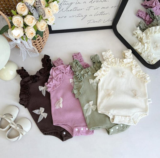 Bow frill romper