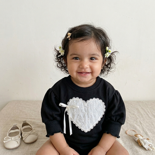 Bow heart sweatshirt