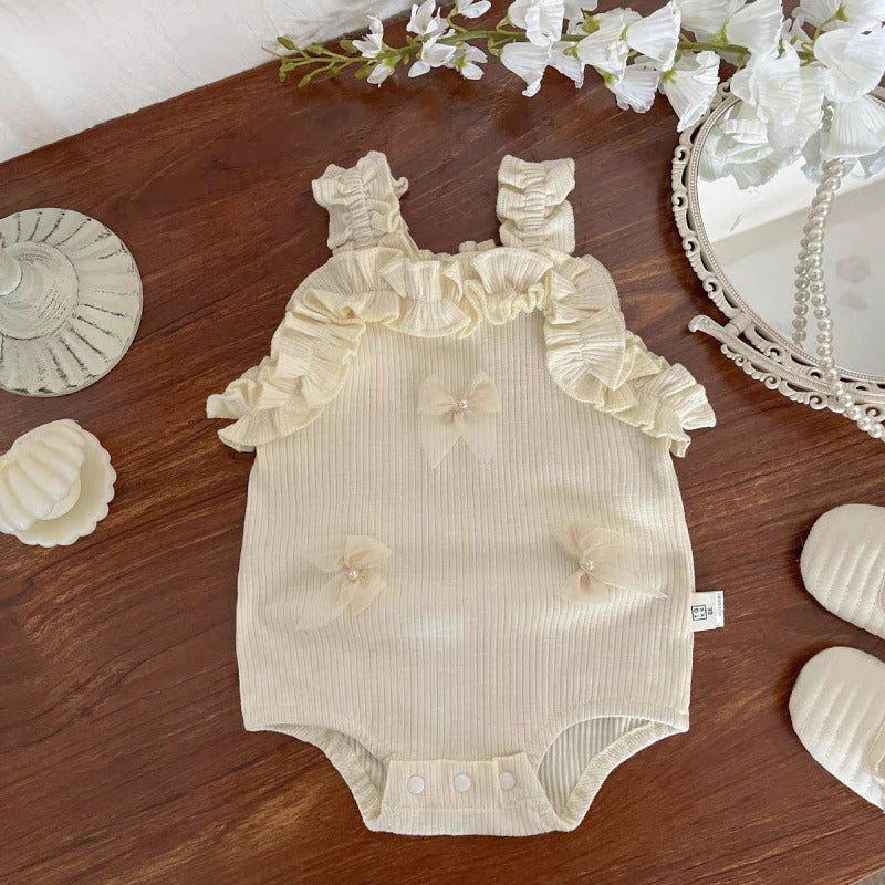 Bow frill romper