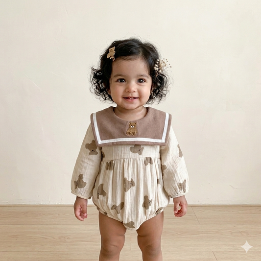 Beary sailor romper