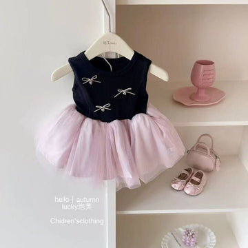 Bow heart tulle dress