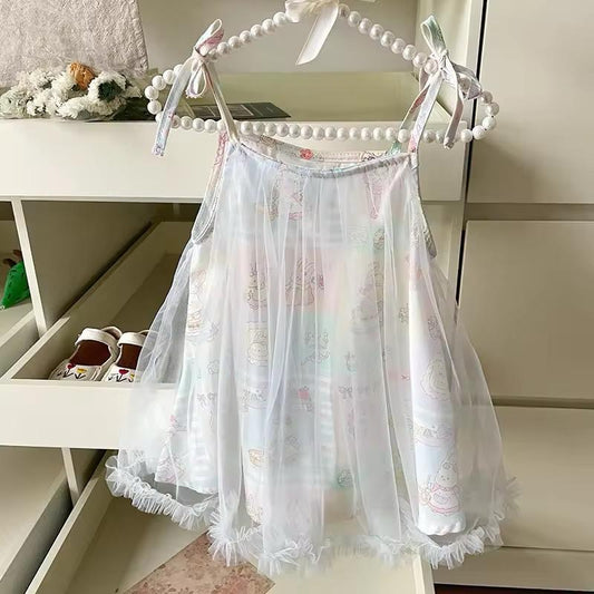 Sheer printed dress