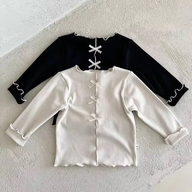 Ribbed bow top