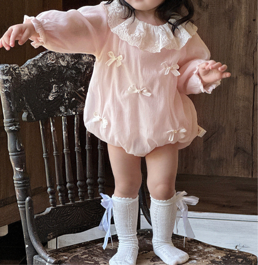 Galen bow romper