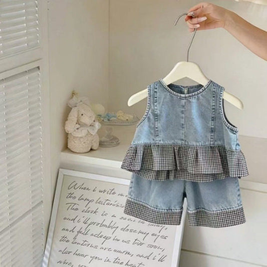 Denim check set