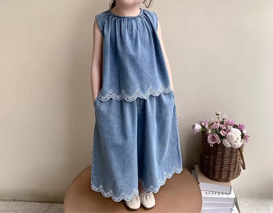Scallo denim co-ord set