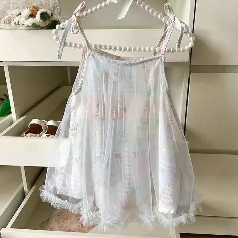 Sheer printed dress