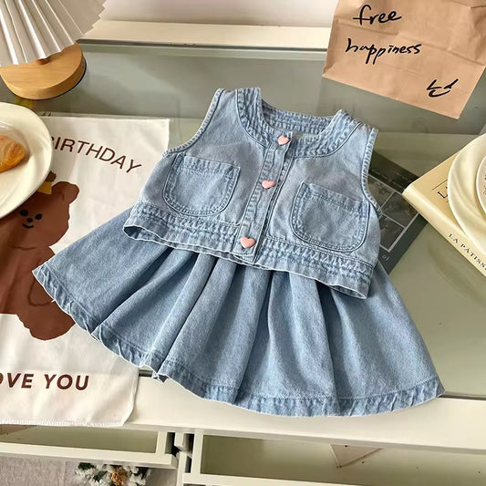 Heart denim set