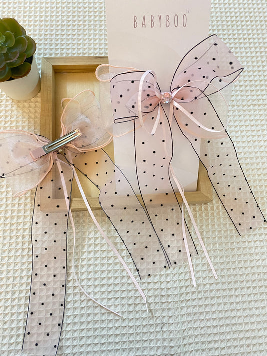 Polka bow clip