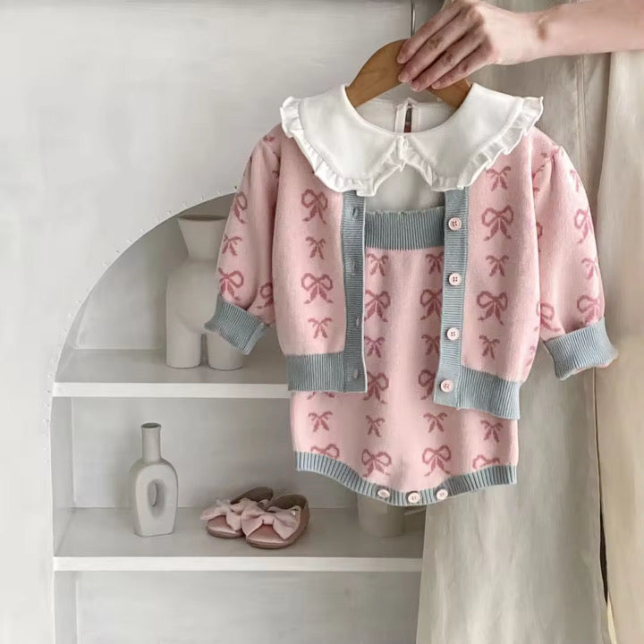 Knit pink set