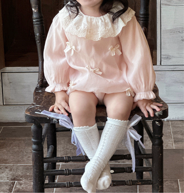 Galen bow romper