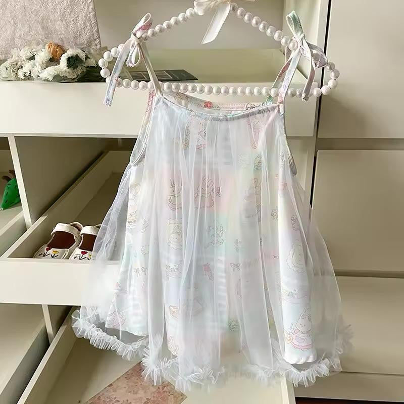 Sheer printed dress