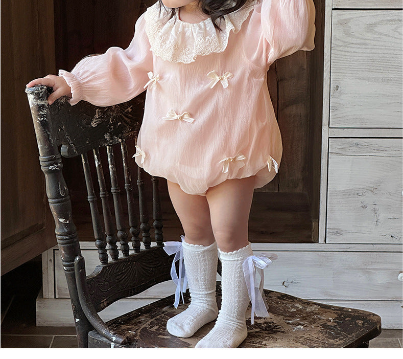 Galen bow romper