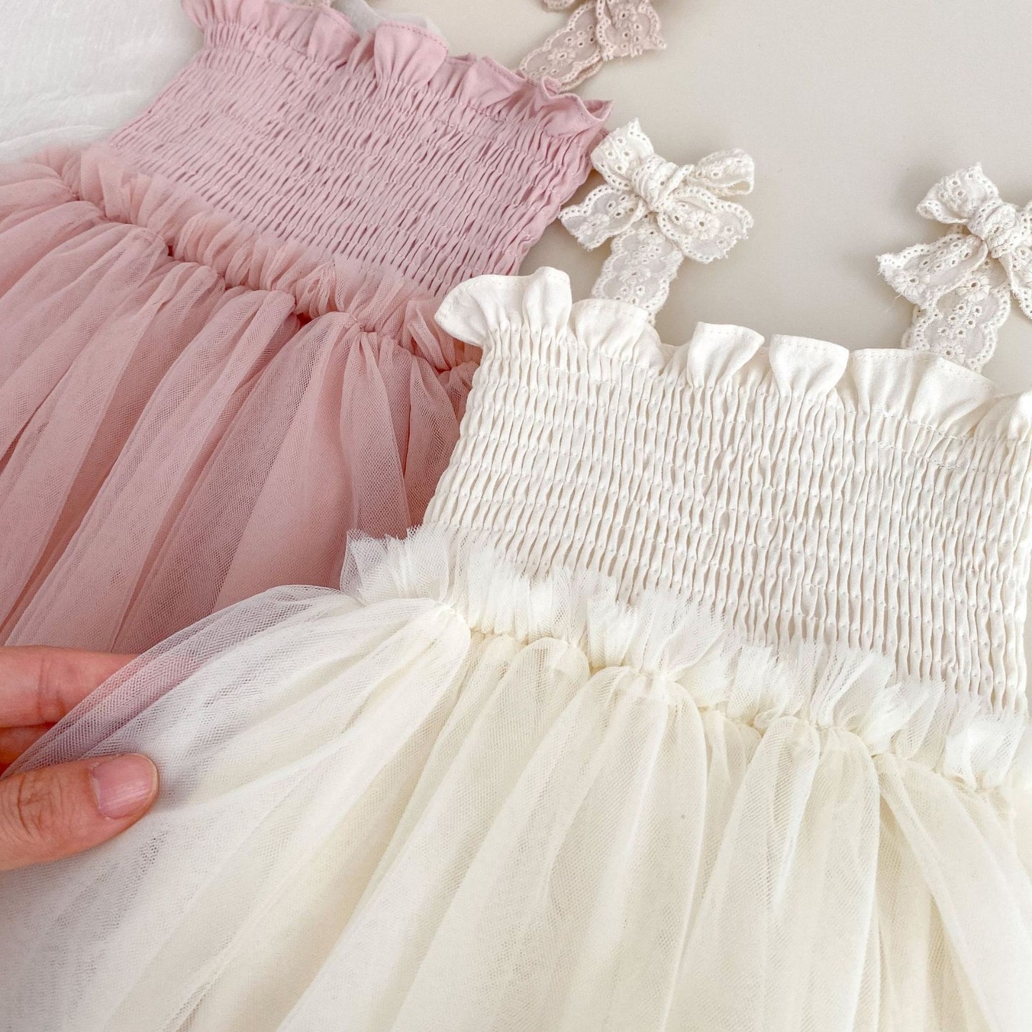 Janet bow tulle dress