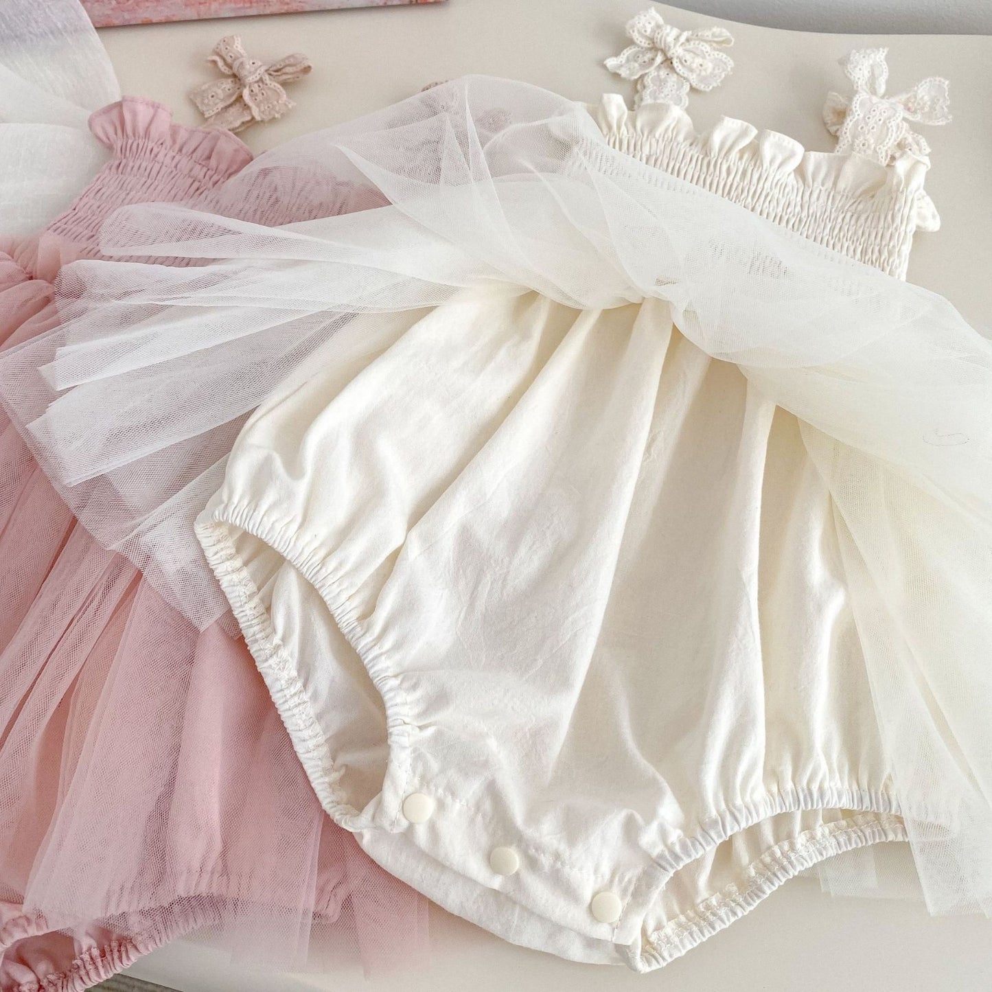Janet bow tulle dress