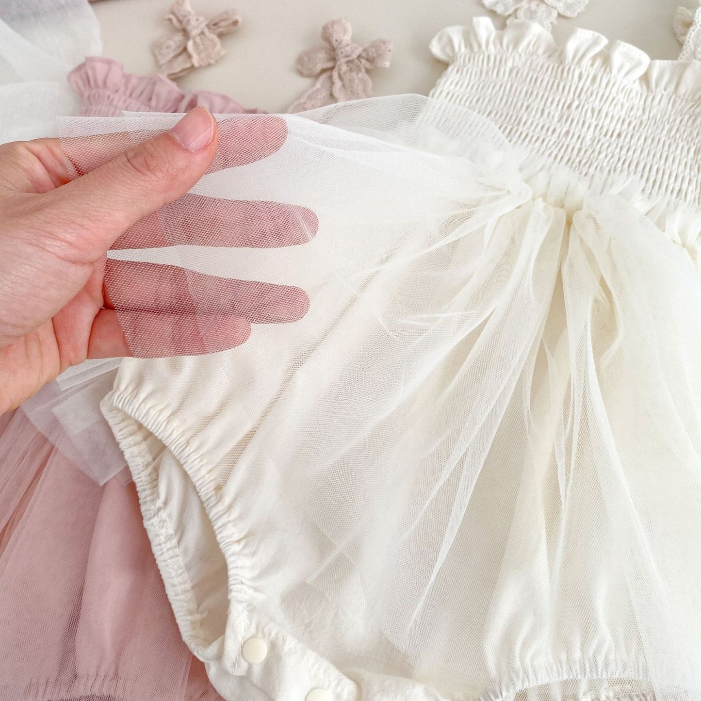Janet bow tulle dress