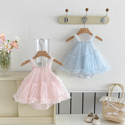 Berry bow tulle dress