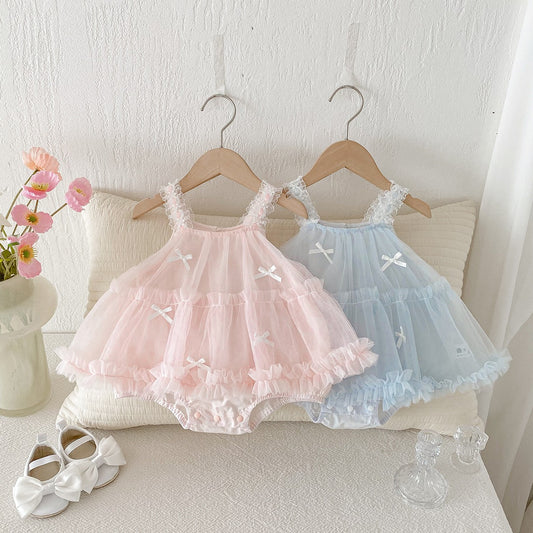 Berry bow tulle dress