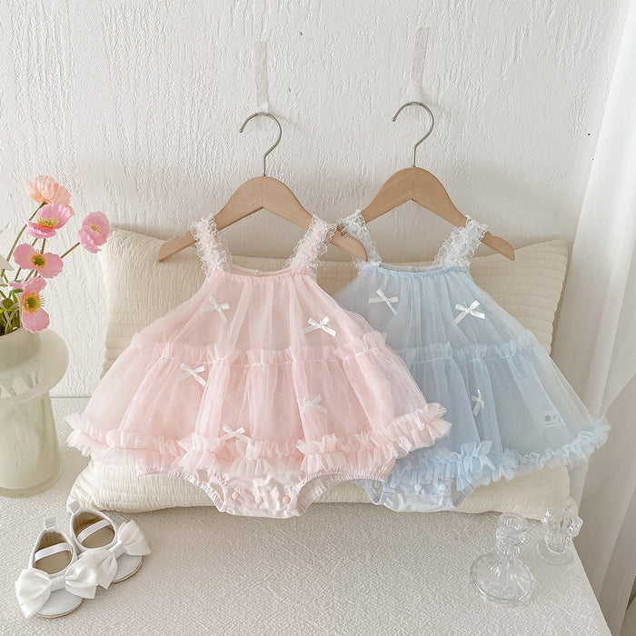 Berry bow tulle dress
